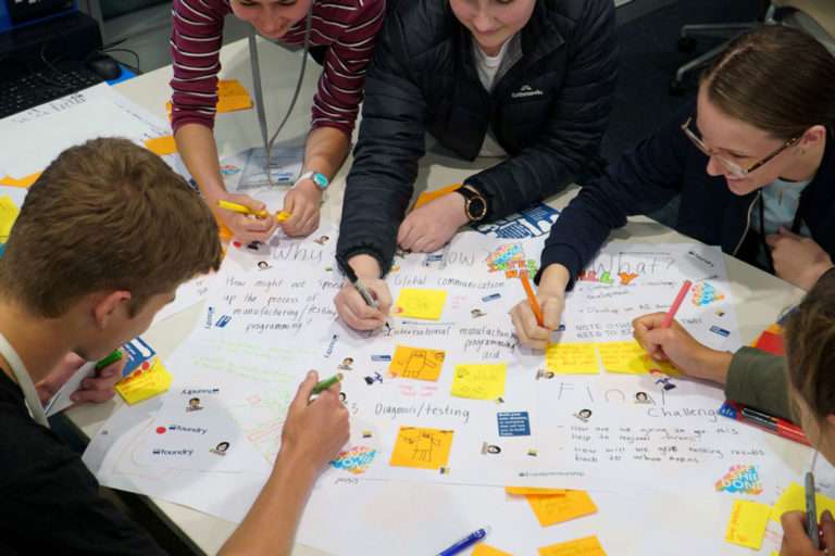 students participate in an entrepreneurship challenge at the QUT Future You STEM Summit