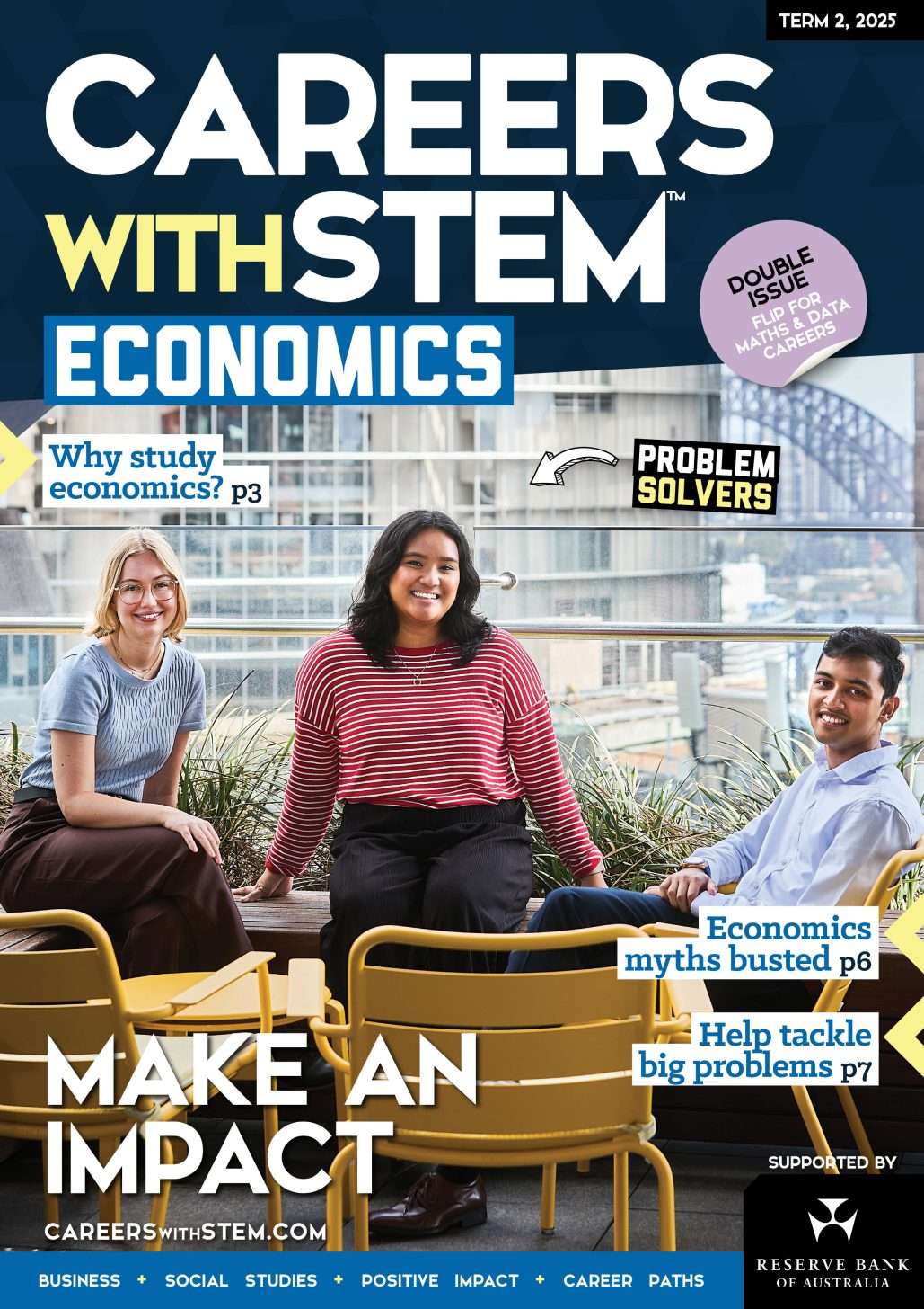 Cover of Careers with STEM: Economics magazine 2025