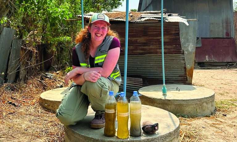 Humanitarian engineer, water treatment