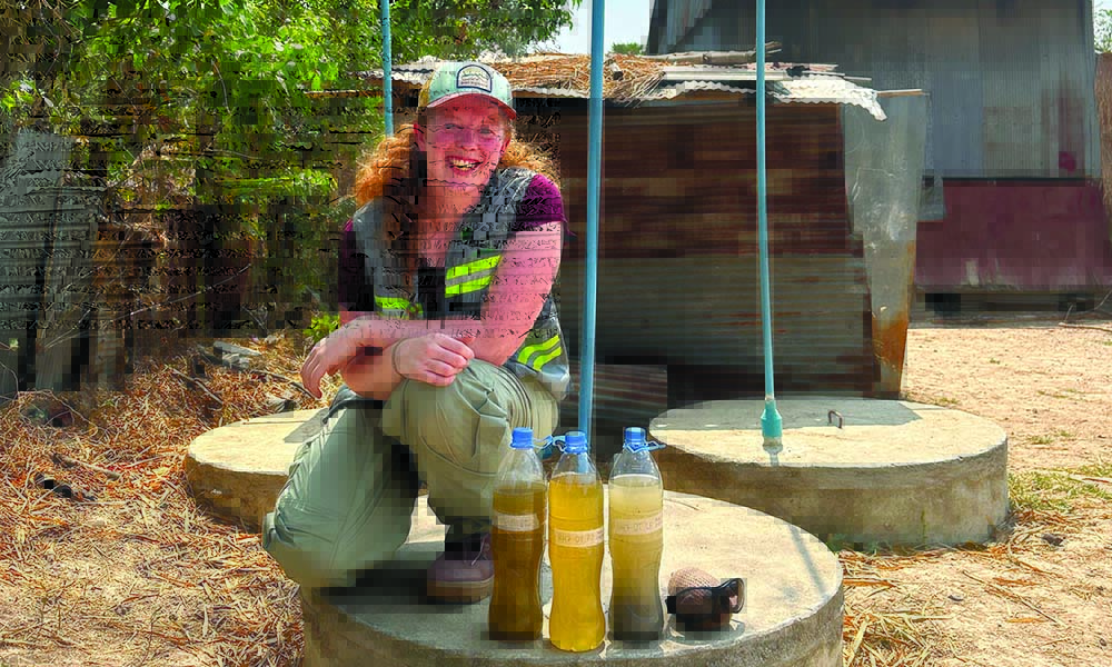 Humanitarian engineer, water treatment