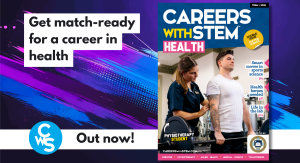 Cover of Careers with STEM: Health 2026 with purple background