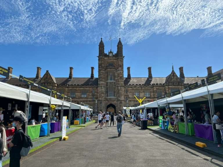University Open Day display.