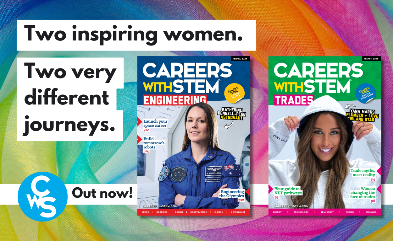 Engineering and Trades magazine banner for Careers with STEM