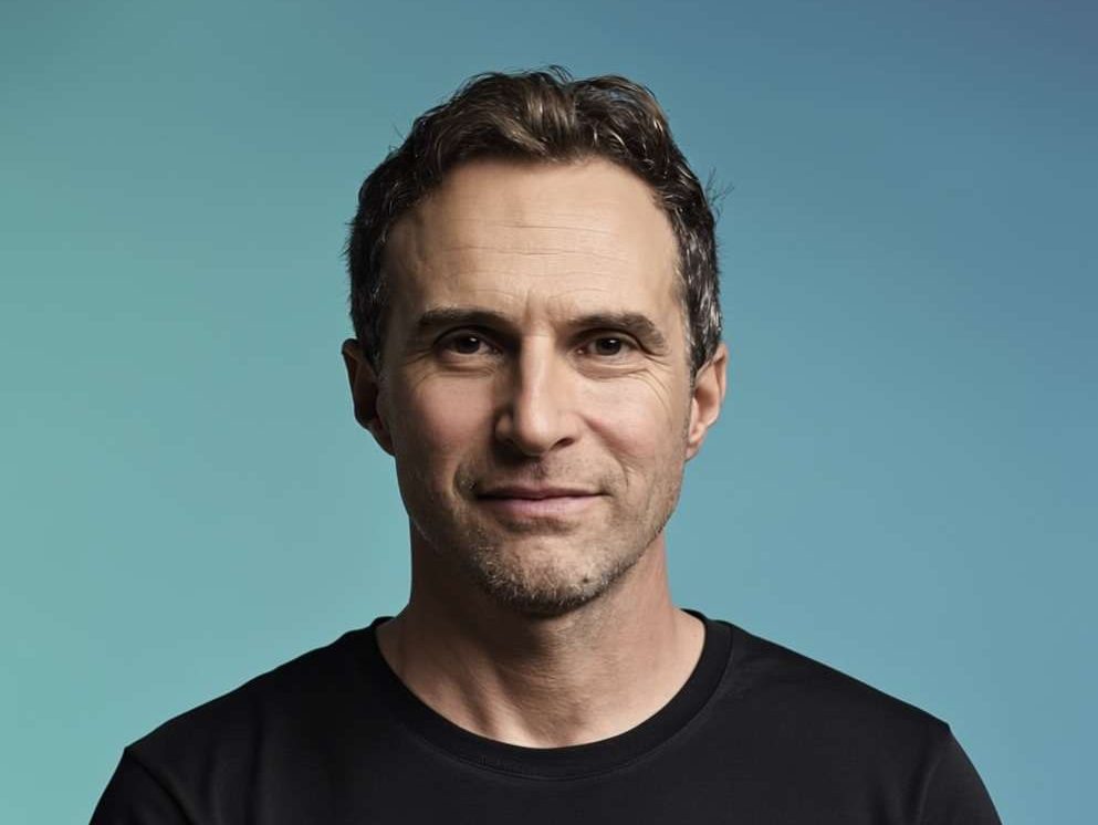Man in black t-shirt